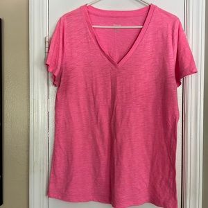 Pink vneck tshirt